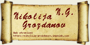 Nikolija Grozdanov vizit kartica